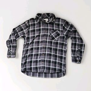 Northeast Outfitters Gray Plaid Flannel Shirt Button Up Long Sleeve Mens L EUC